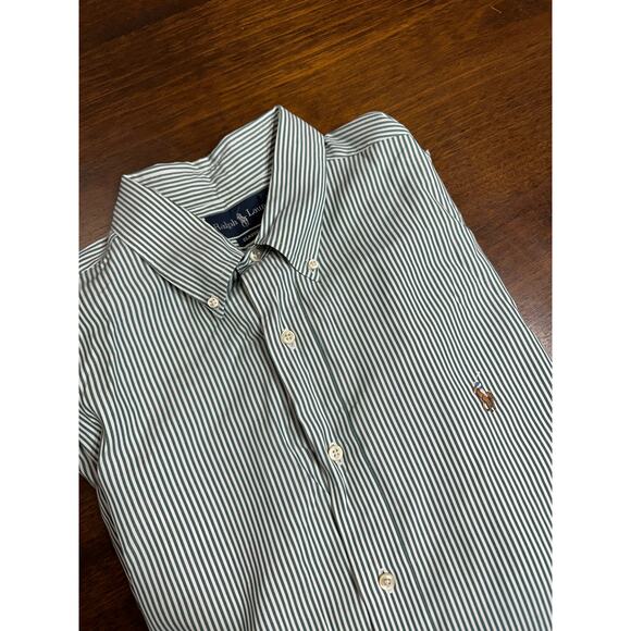 Ralph Lauren Classic Fit Button Up Dress Shirt Men 171/2 Academia Twee Striped - Picture 1 of 11